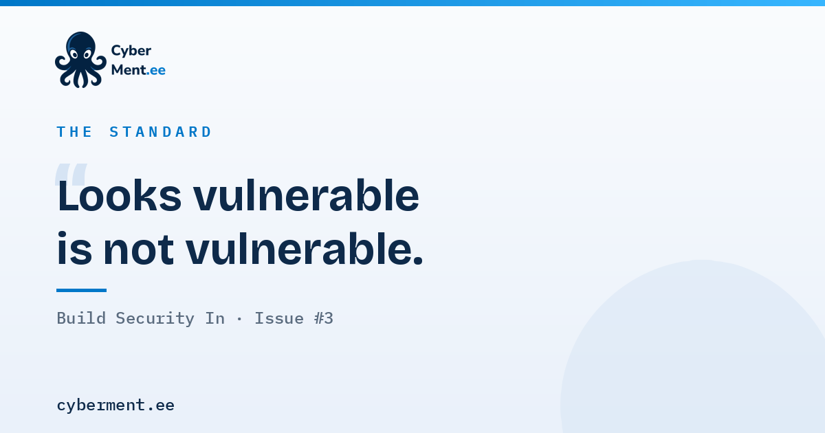 Looks vulnerable is not vulnerable.