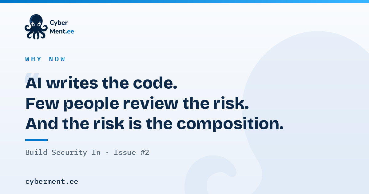 AI writes the code. Few people review the risk. And the risk is the composition.