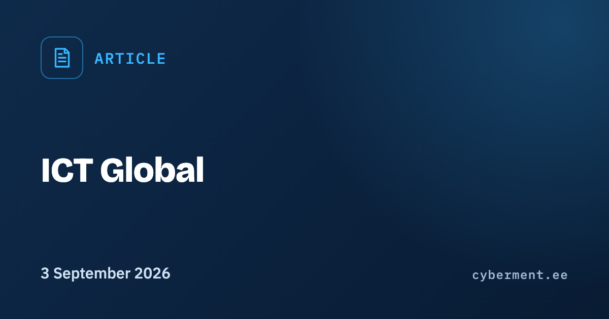 Article: ICT Global, 3 September 2026